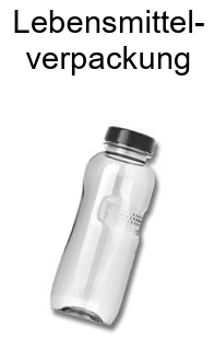 Transparente Lebensmittelverpackung: klare Plastikflasche mit schwarzem Schraubverschluss